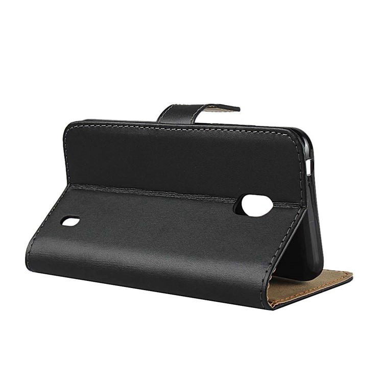 Genuine Leather Wallet Stand Phone Cover for Nokia 2.2-6