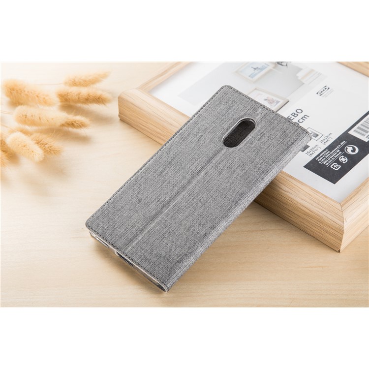 VILI DMX Leather Card Slot Stand Phone Cover for Nokia 3 - Grey-2