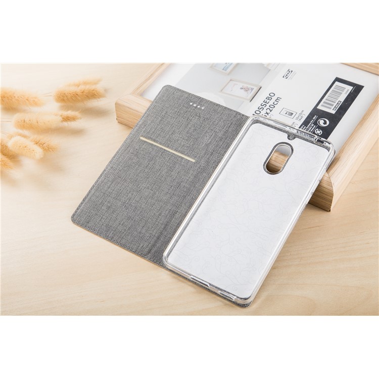 VILI DMX Leather Card Slot Stand Phone Cover for Nokia 3 - Grey-3