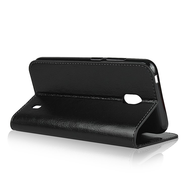 Crazy Horse Style Wallet Stand Genuine Leather Shell Case for Nokia 2.2 - Black-5