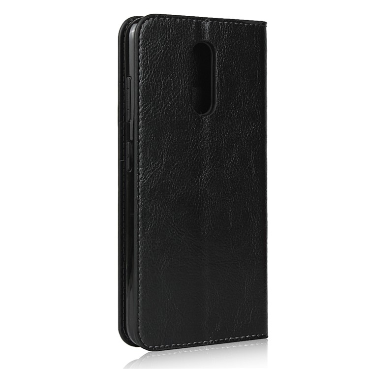 Crazy Horse Surface Wallet Stand Genuine Leather Cover Case for Nokia 3.2 - Black-3