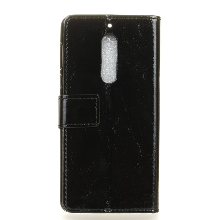 Crazy Horse Magnetic Leather Wallet Phone Cover for Nokia 5 - Black-2
