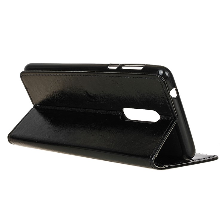 Crazy Horse Magnetic Leather Wallet Phone Cover for Nokia 5 - Black-7