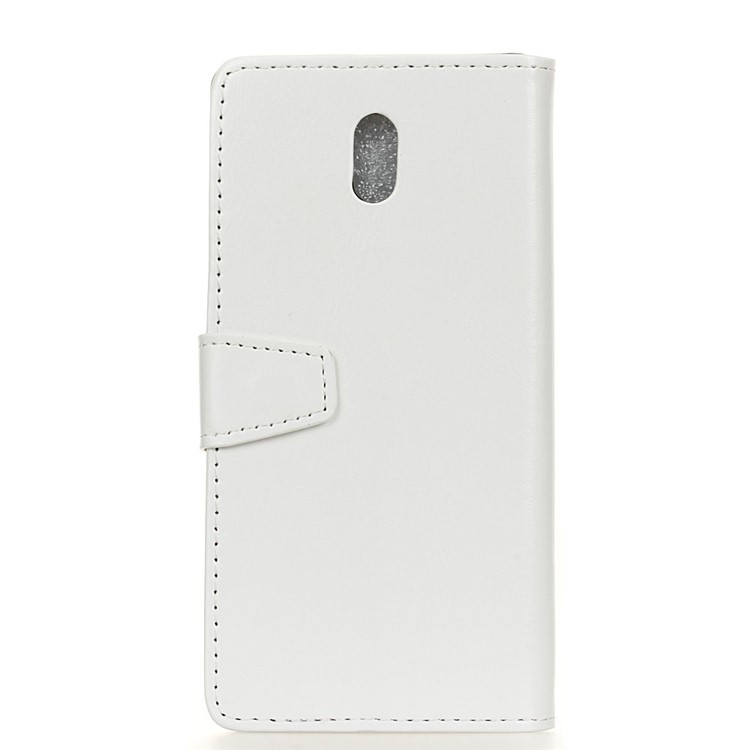 Crazy Horse Leather Wallet Stand Phone Case for Nokia 2.3 - White-10