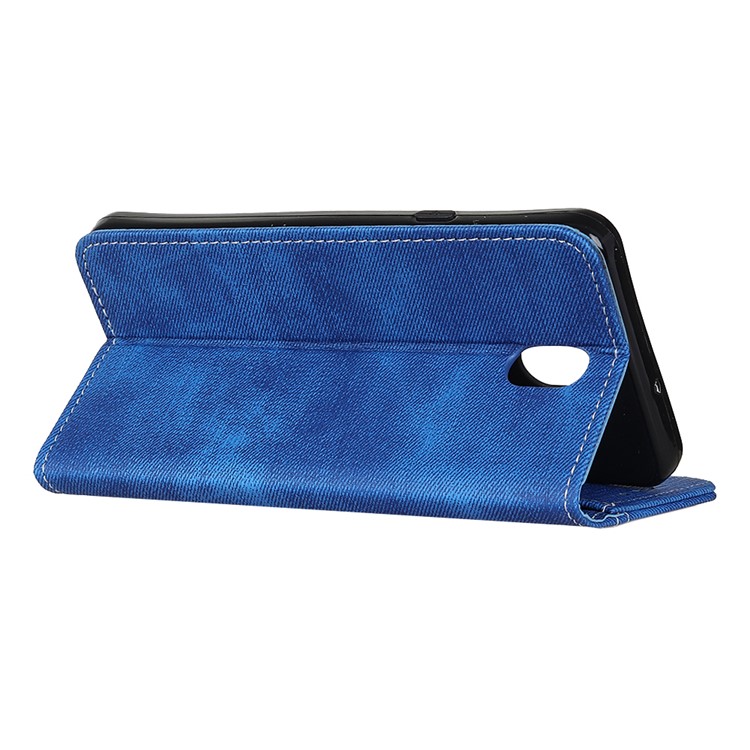 Jeans Cloth Leather Stand Case with Card Slots for Nokia 2.3 - Blue-11