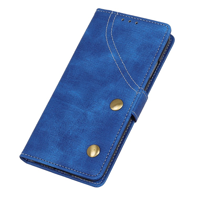 Jeans Cloth Leather Stand Case with Card Slots for Nokia 2.3 - Blue-4