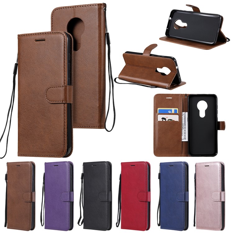 Wallet Leather Stand Case for Nokia 7.2 - Brown-14