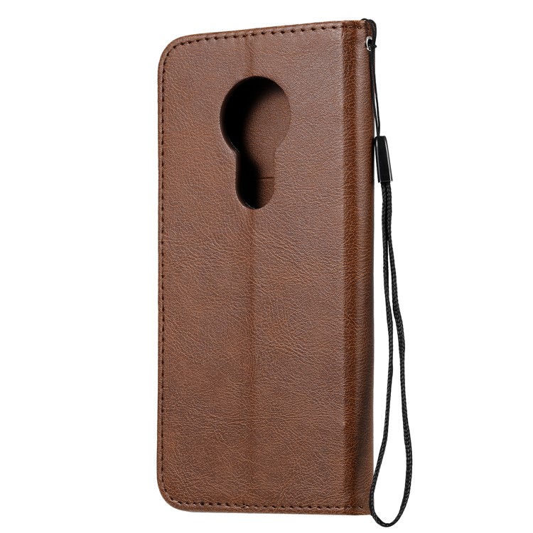 Wallet Leather Stand Case for Nokia 7.2 - Brown-5