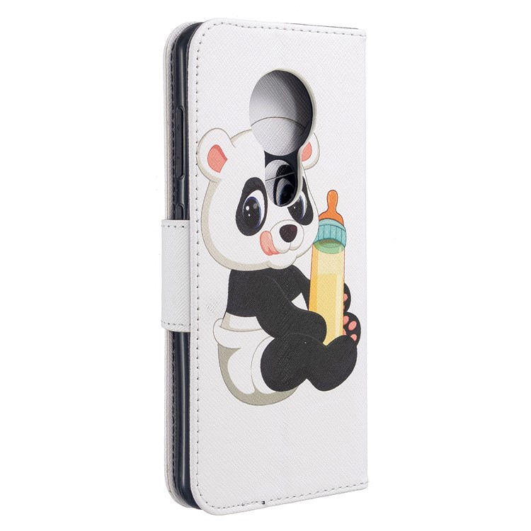 Pattern Printing Leather Wallet Stand Phone Cover for Nokia 7.2 / Nokia 6.2 - Little Panda-3