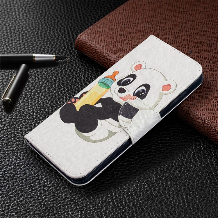 Pattern Printing Leather Wallet Stand Phone Cover for Nokia 7.2 / Nokia 6.2 - Little Panda-7