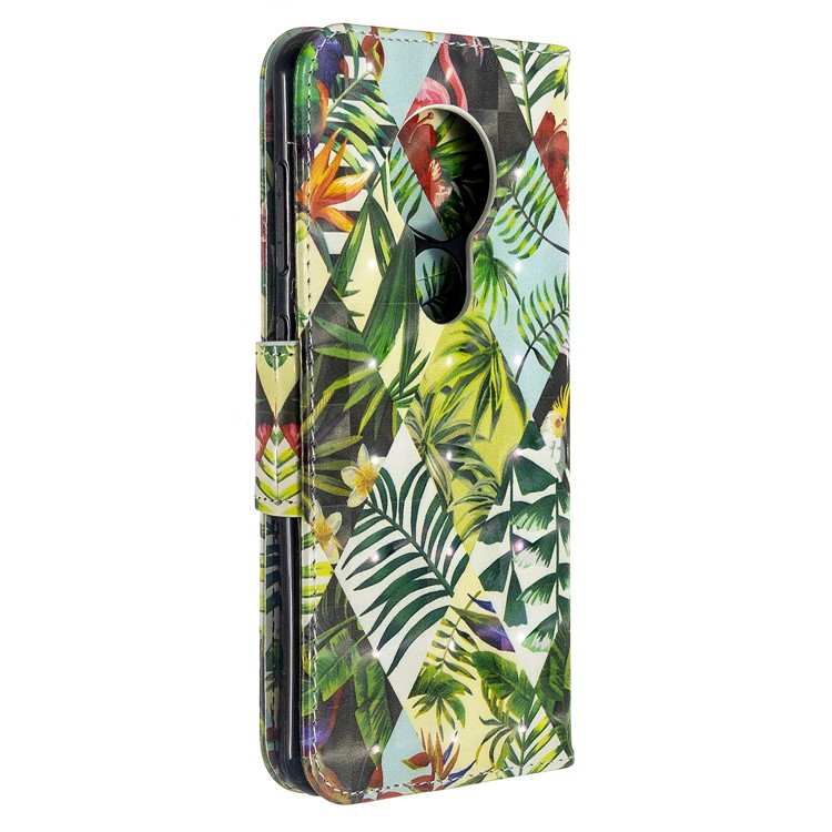 Light Spot Decor Pattern Printing Wallet Leather Phone Cover for Nokia 7.2/6.2 - Plants-3