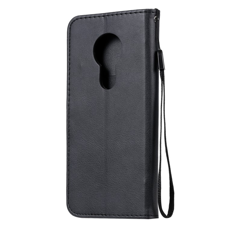 Cell Phone Leather Wallet Stand Phone Casing for Nokia 7.2 - Black-3