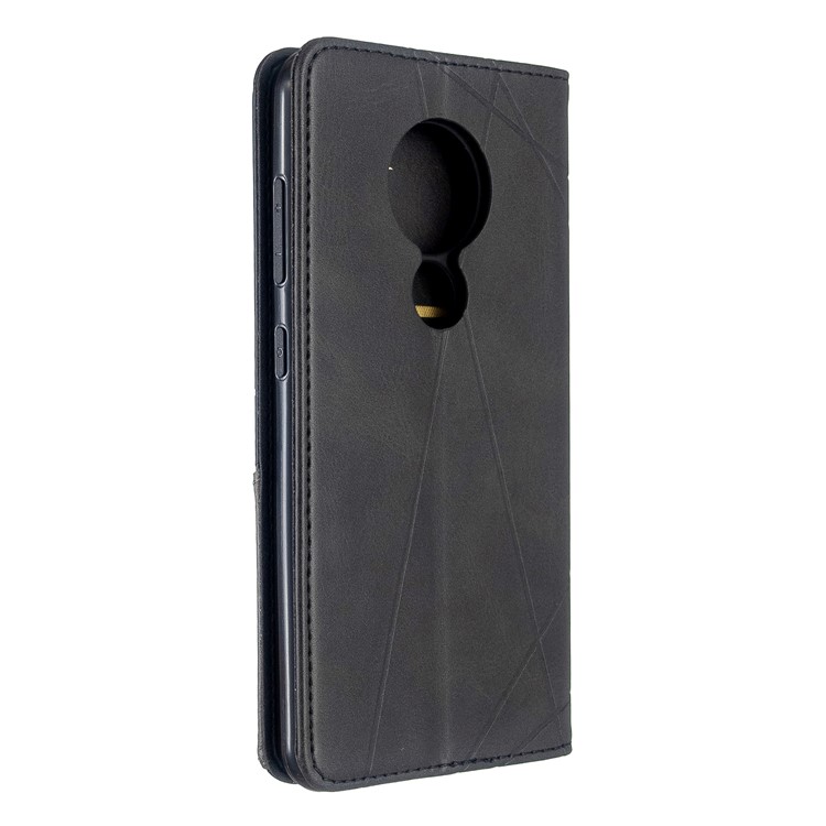 Geometric Pattern PU Leather Card Holder Case for Nokia 6.2 / 7.2 - Black-3