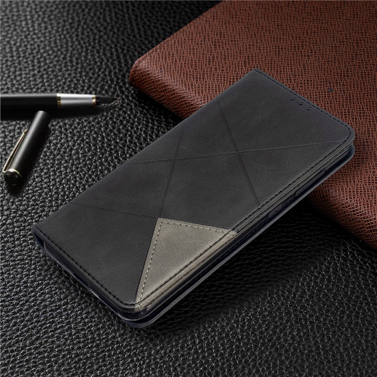 Geometric Pattern PU Leather Card Holder Case for Nokia 6.2 / 7.2 - Black-8