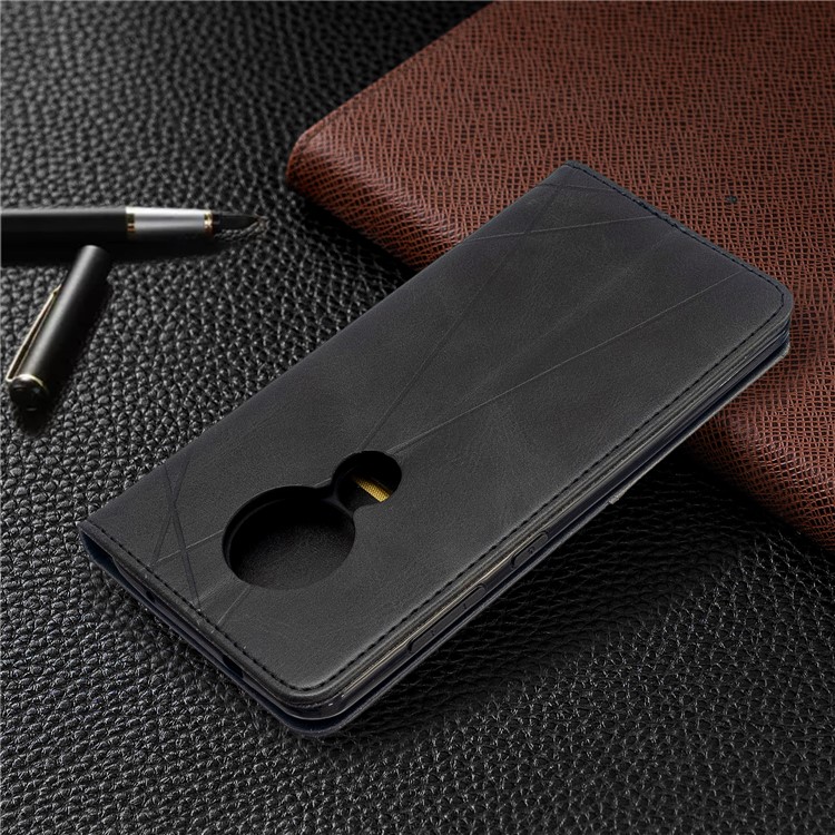 Geometric Pattern PU Leather Card Holder Case for Nokia 6.2 / 7.2 - Black-9