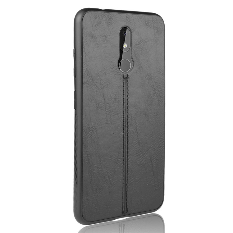 Leather Coated PC + TPU Combo Case Protective Cover for Nokia 3.2 - Black-4