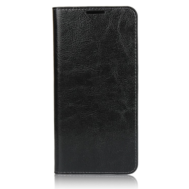 Crazy Horse Skin Genuine Leather Wallet Phone Case for Nokia 7.2 - Black-2