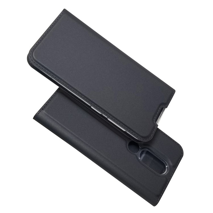 Magnetic Adsorption Leather with Card Holder Case for Nokia 4.2 (2019) - Black-1