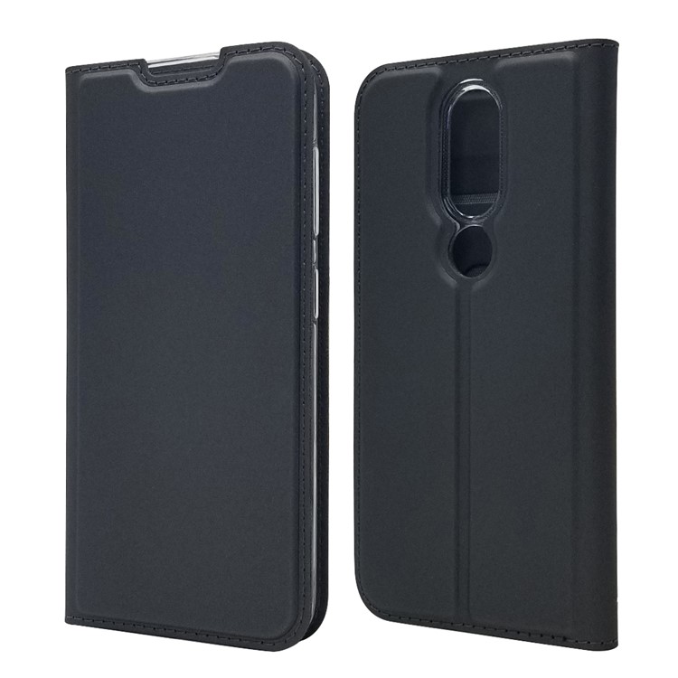 Magnetic Adsorption Leather with Card Holder Case for Nokia 4.2 (2019) - Black-2