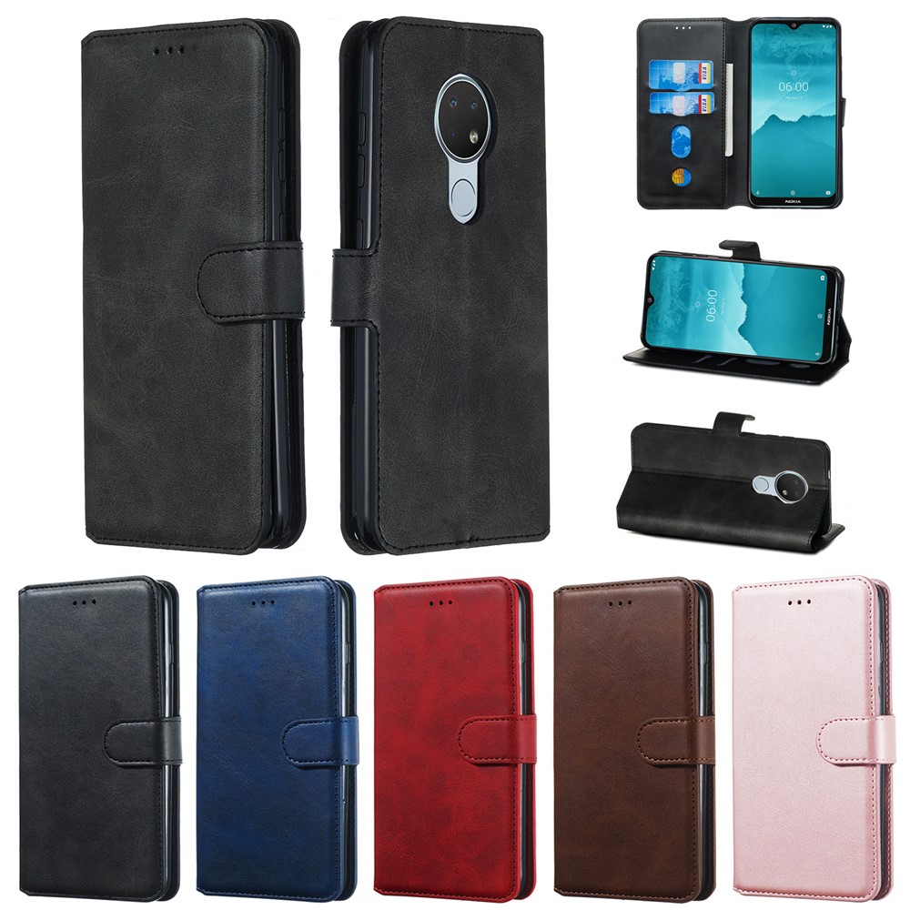 Wallet Leather Stand Case for Nokia 7.2/6.2 - Black-17