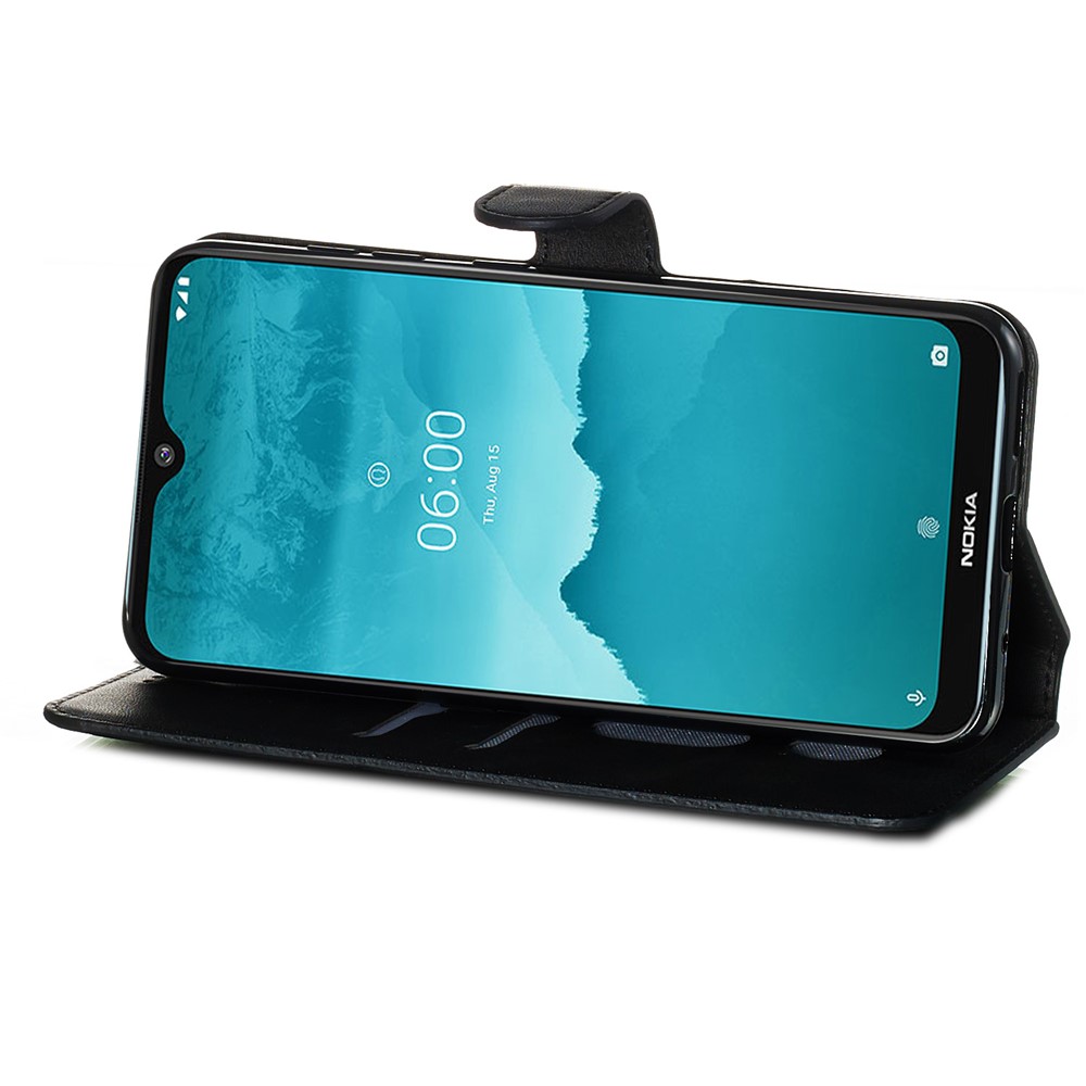 Wallet Leather Stand Case for Nokia 7.2/6.2 - Black-3