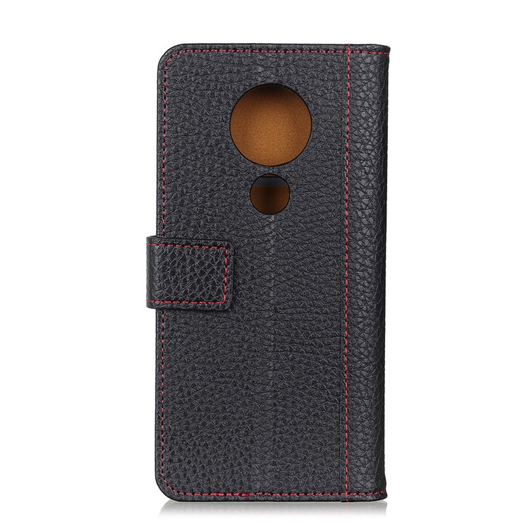 Litchi Skin Leather Wallet Case for Nokia 7.2/6.2 - Black-7