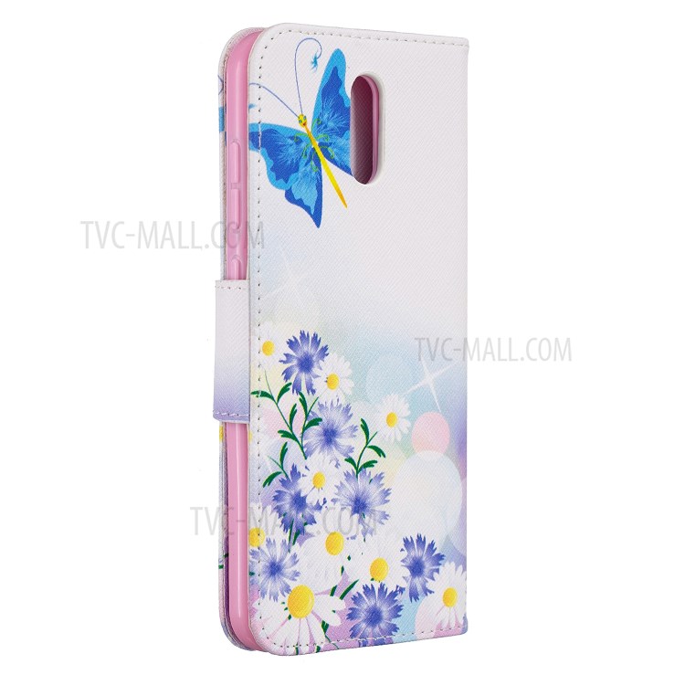 Pattern Printing Leather Wallet Phone Cover Case for Nokia 2.3 - Blue Butterflies-4