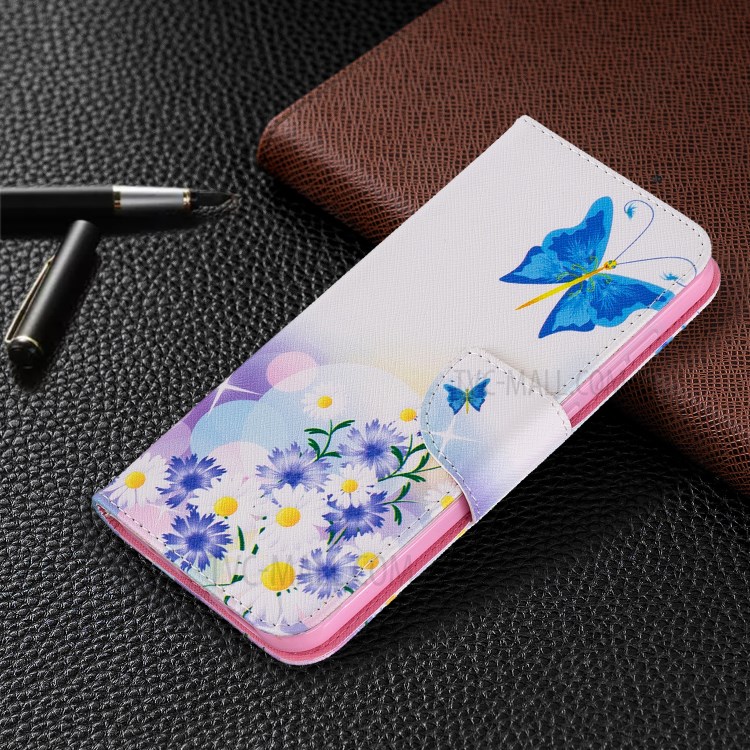 Pattern Printing Leather Wallet Phone Cover Case for Nokia 2.3 - Blue Butterflies-7