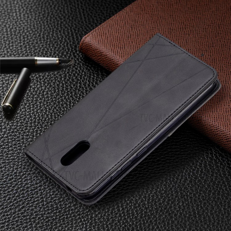 Geometric Pattern Auto-absorbed Leather Card Holder Case for Nokia 2.3 - Black-9