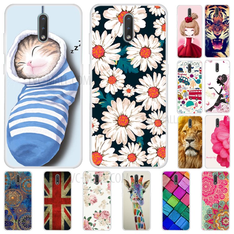 Pattern Printing TPU Shell Case for Nokia 2.3 - Blooming Flowers-2