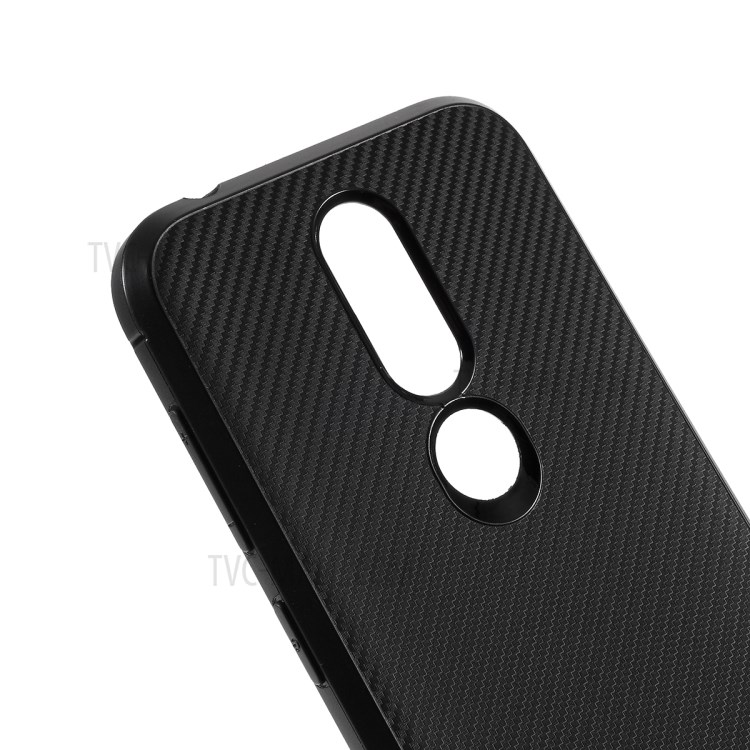 Carbon Fiber TPU Cell Phone Case for Nokia 4.2 (2019) - Black-4