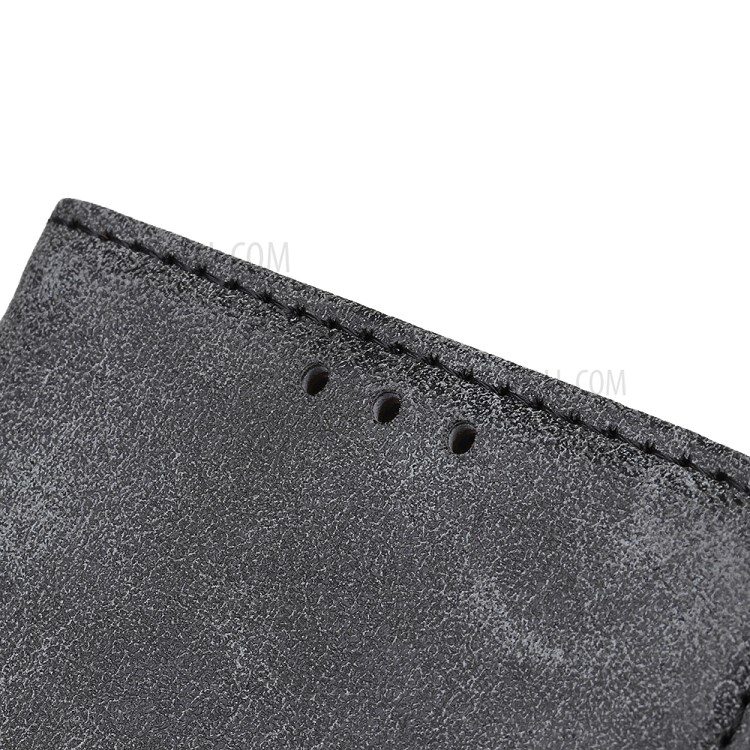 Retro Unique Leather Wallet Case for Nokia 1.3 - Grey-9