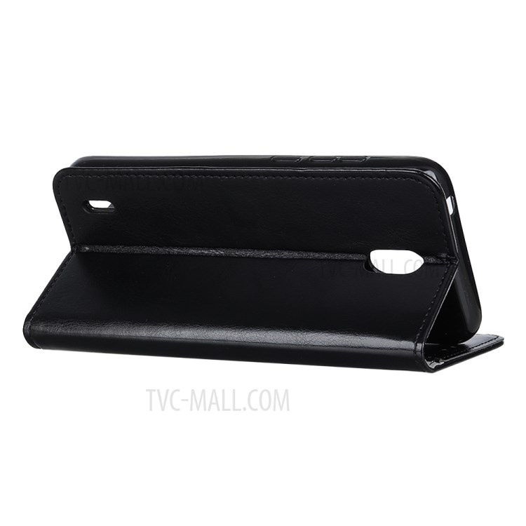 Leather Wallet Protective Cover for Nokia 1.3 - Black-4