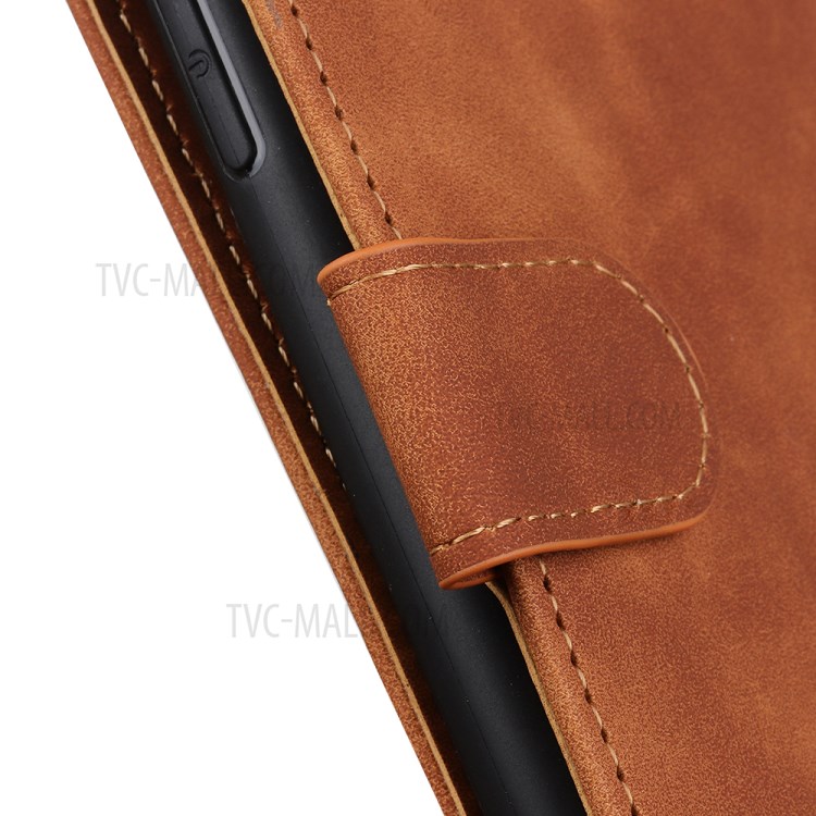 KHAZNEH Vintage Style Stand Leather Cell Shell Wallet Case for Nokia 1.3 - Brown-5