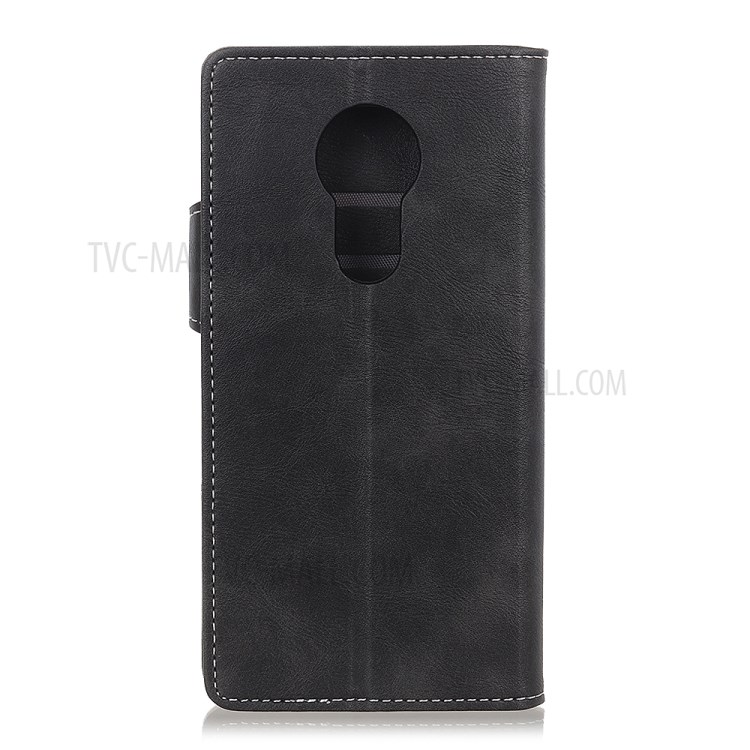 S Shape Textured Leather Wallet Protection Shell for Nokia 5.3 - Black-2