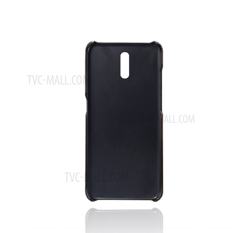 KSQ Double Card Slots PU Leather Coated Plastic Hard Shell for Nokia 2.3 - Black-3