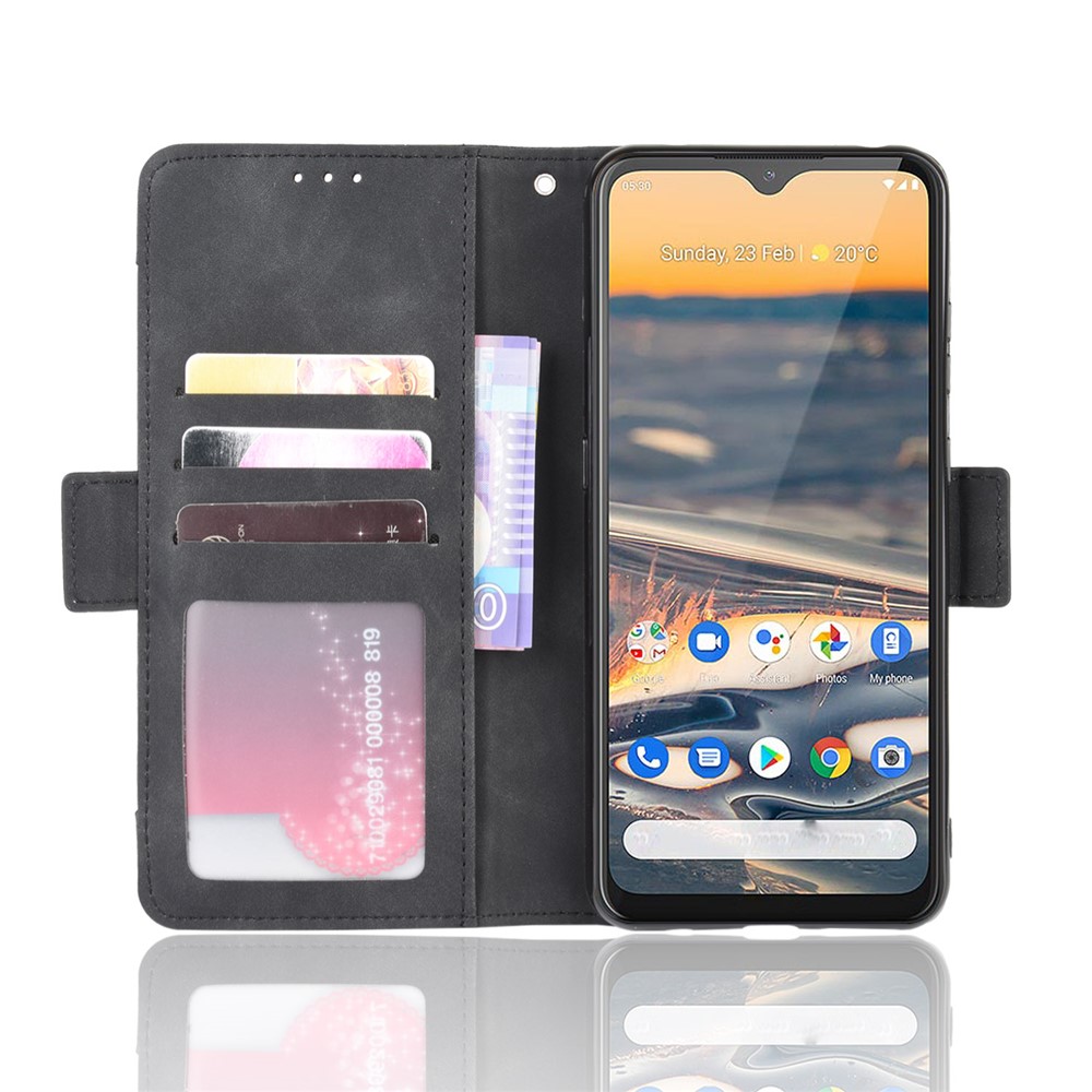 Multiple Card Slots Magnetic PU Leather Shell for Nokia 5.3 - Black-5