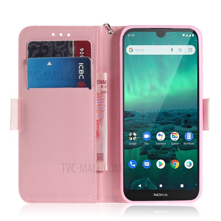3D Printing Wallet Stand Flip Leather Case with Strap for Nokia 1.3 - High Heels-7