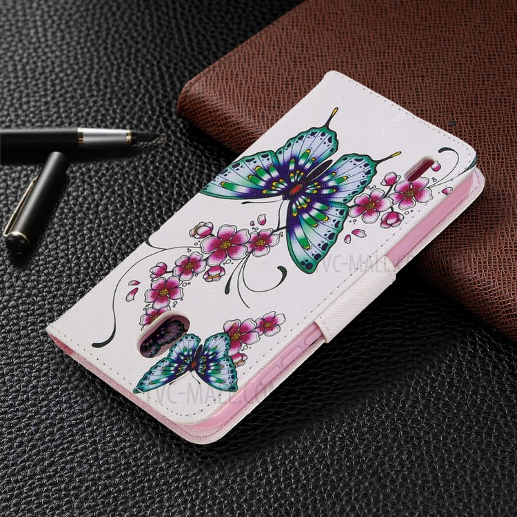 Impressão Padrão De Capa De Couro Estande Carteira Para Nokia 1.3 - Borboleta E Flor-5