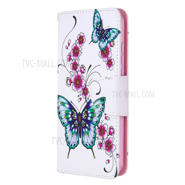 Impressão Padrão De Capa De Couro Estande Carteira Para Nokia 1.3 - Borboleta E Flor-6