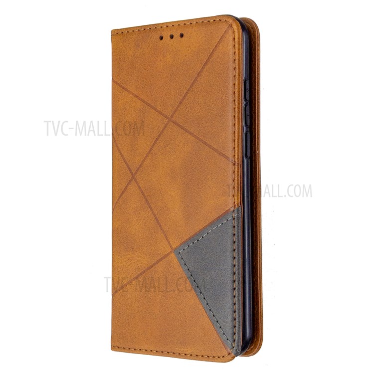 Geometric Pattern Auto-absorbed Leather Cover with Card Slots for Nokia 1.3 - Brown-7