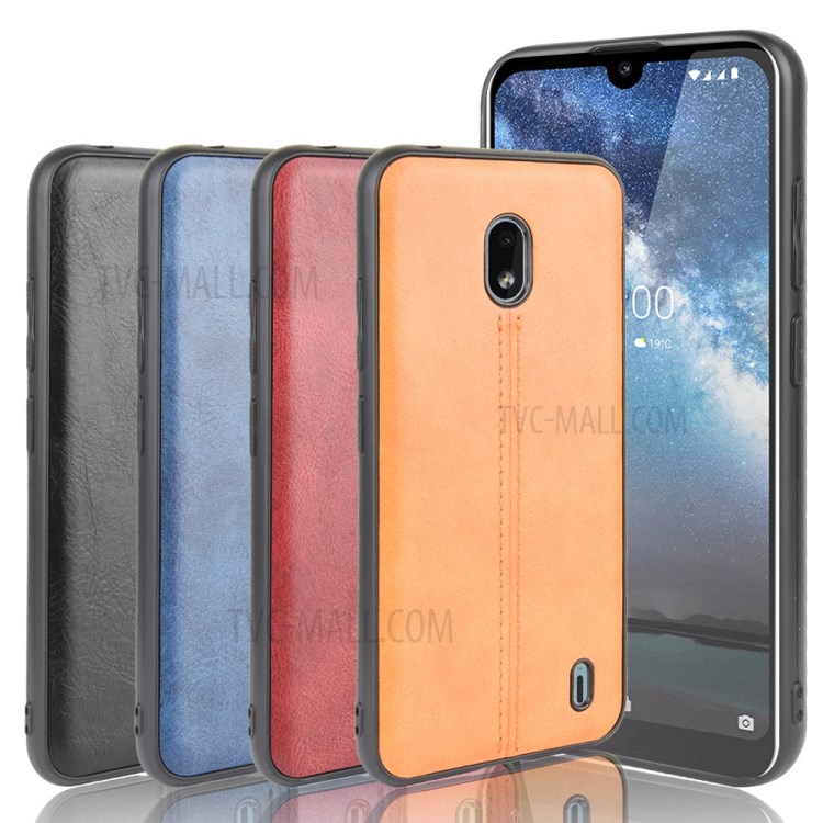 PU Leather Coated PC + TPU Hybrid Mobile Cover for Nokia 2.2 - Black-8