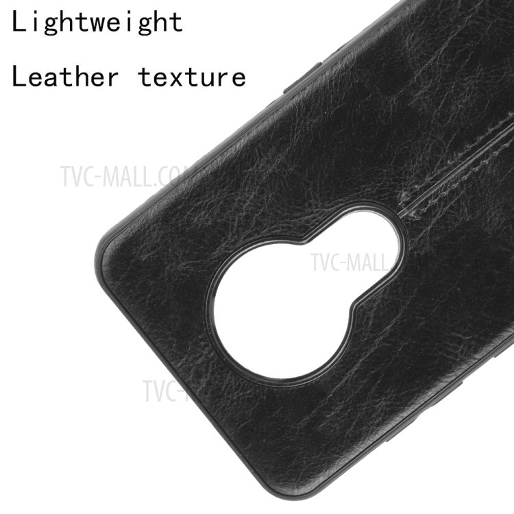 PU Leather Coated PC + TPU Mobile Cover for Nokia 7.2 - Black-3