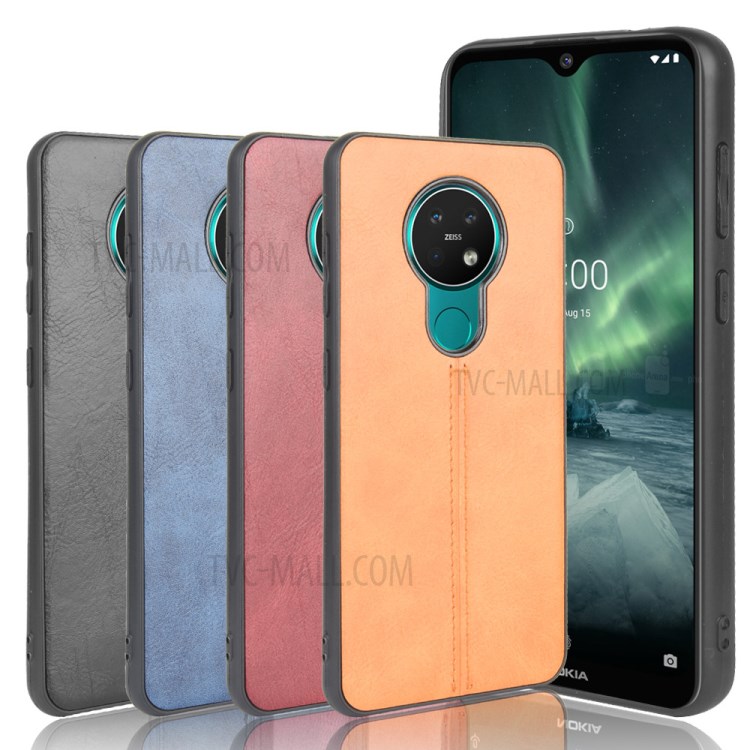 PU Leather Coated PC + TPU Mobile Cover for Nokia 7.2 - Black-8