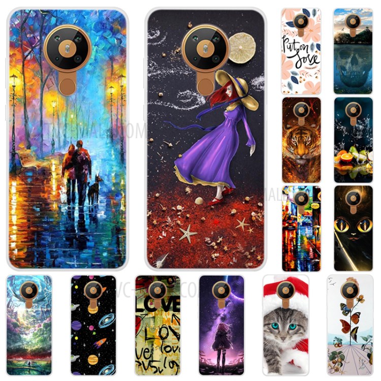 Pattern Printing Soft TPU Phone Cover for Nokia 5.3 - Running People-6