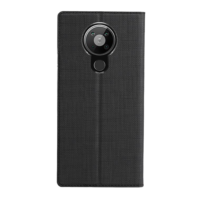 Cuir Croix Texture IVL DMX Accessoire Stand Pour Nokia 5.3 - Noir-4