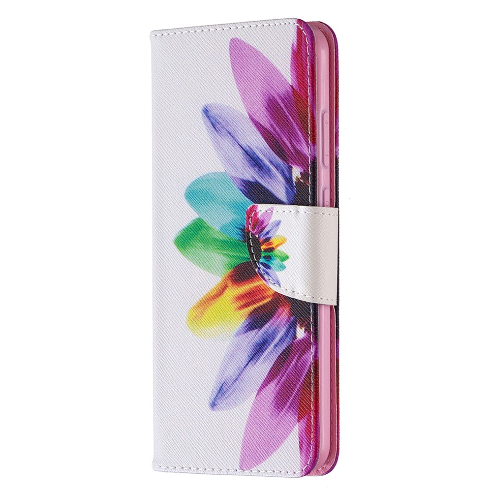 A Impressão De Padrões Caso PU Couro Carteira Para 5,3 Nokia - Pétalas Coloridas-2
