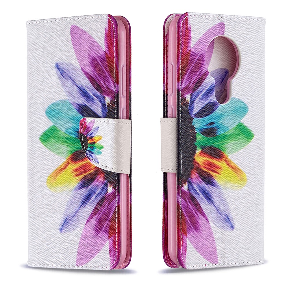 Pattern Printing PU Leather Wallet Case for Nokia 5.3 - Colorful Petals-4