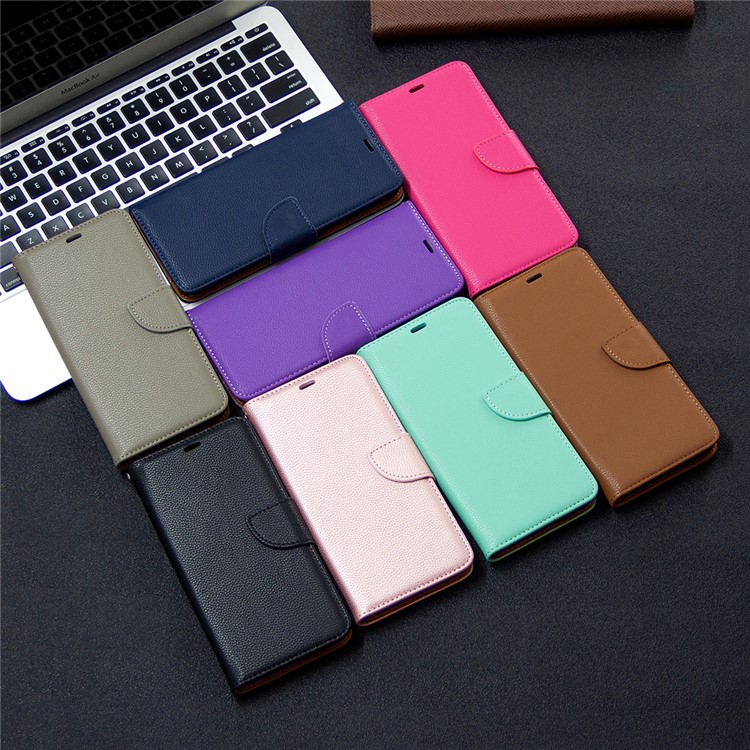 Litchi Skin Wallet Leather Styly Shell Для Nokia 5.3 - Черный