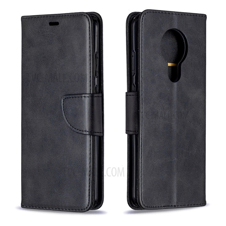 Couro PU Com Carteira Elegante Tampa Da Caixa De Suporte Para Nokia 5.3 - Preto-4